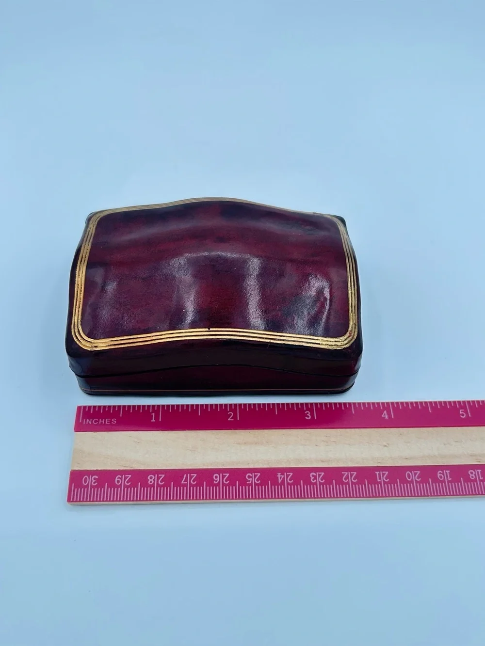 Italian Calf Leather Jewelry Trinket Box